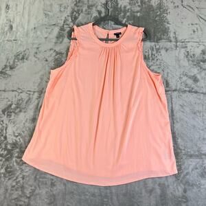 Torrid Sleeveless High Neck Top Keyhole Closure Lightweight Peach Womens Size 2